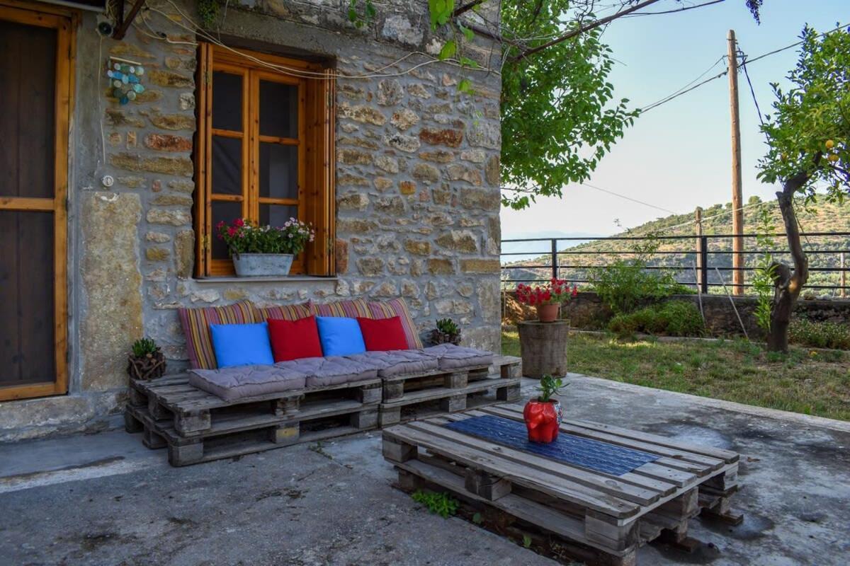 Coastal Stone Residence With Spectacular Scenery Kitriaí エクステリア 写真